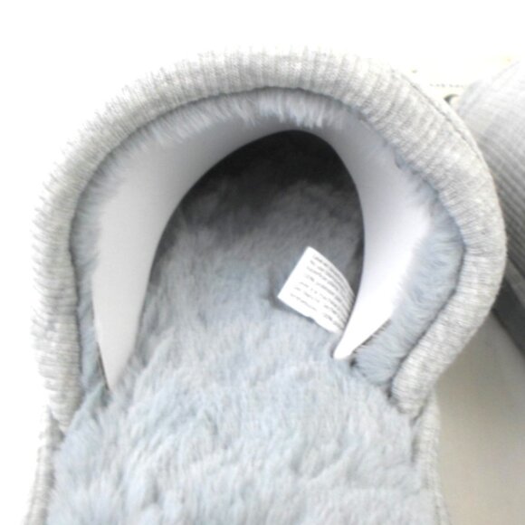 Dearfoams Demi-Rib Knit Slide Slippers Light Heather Gray - Picture 4 of 9